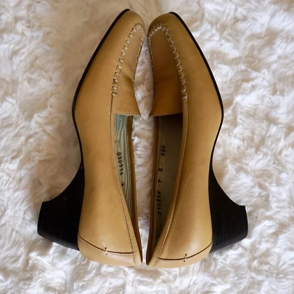 Vintage Cole Haan Country - Loafer slip on block style heel - 90s - Beige 7 - Picture 8 of 8